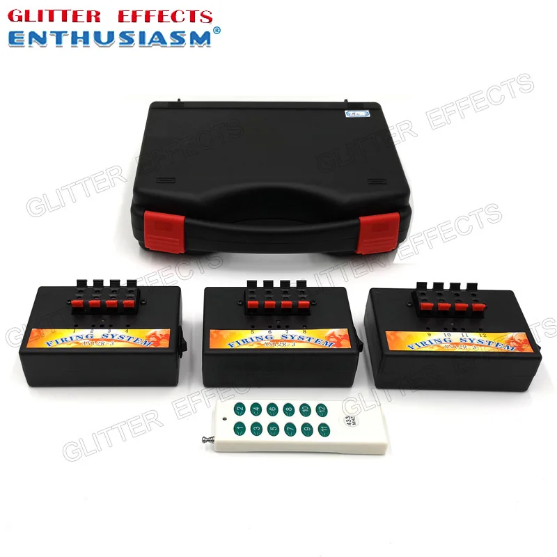 

AN04R-3 12 channel remote control three receiver box wedding pyro machine