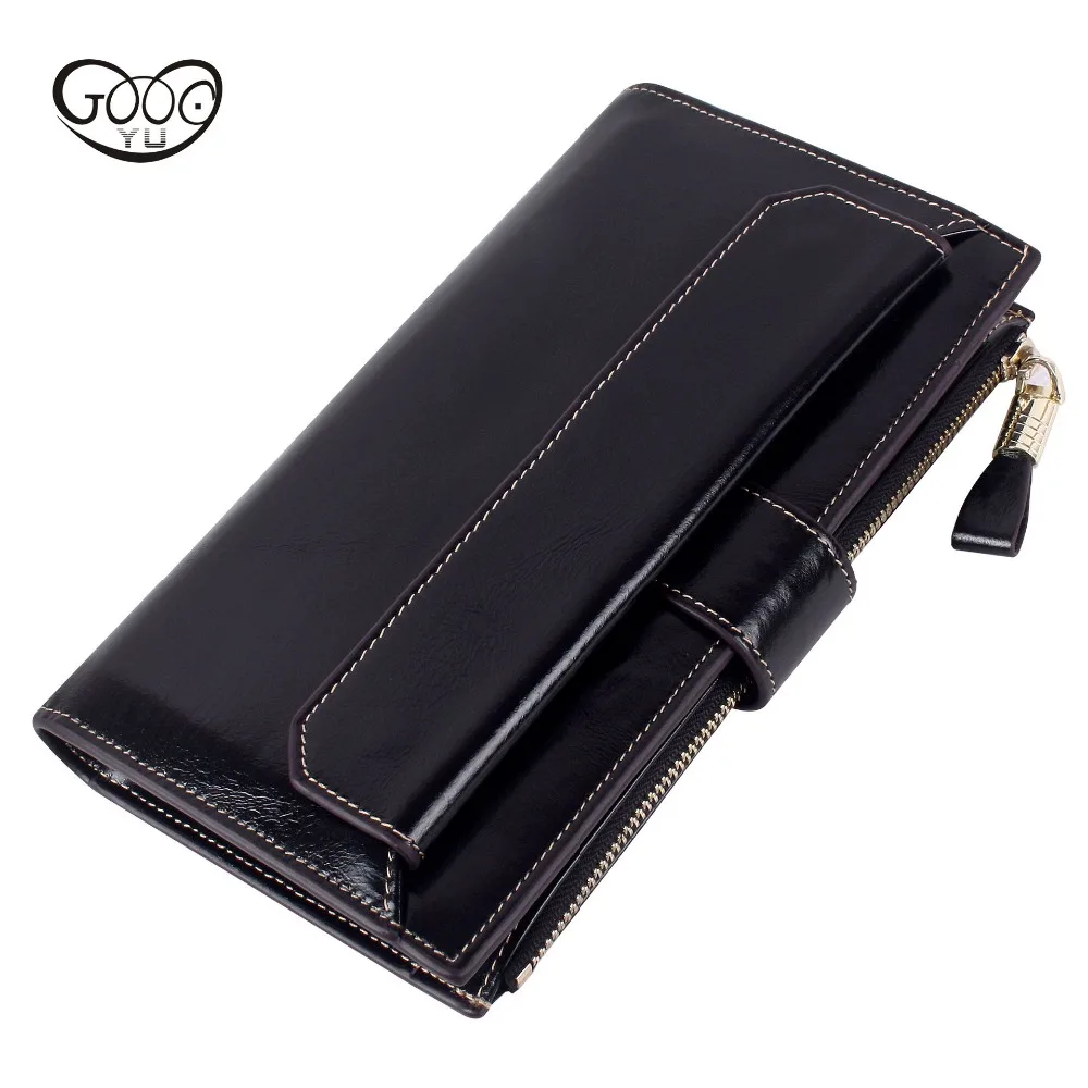 

The new European and American style first layer of leather in the long multi-color wallet large capacity multi-card bit leather