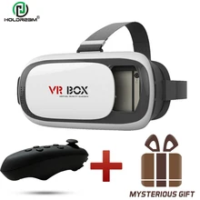 Горячие VR коробка 2.0 II VR очки Google cardboard с наушников 3D Очки виртуальной реальности видео игры шлем + Bluetooth контроллер 5