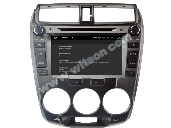 Sale 8" Android 9.0 Pie OS Car DVD Multimedia GPS Radio for Honda City / Ballade / City S 2008-2013 with ADAS Function Support 0