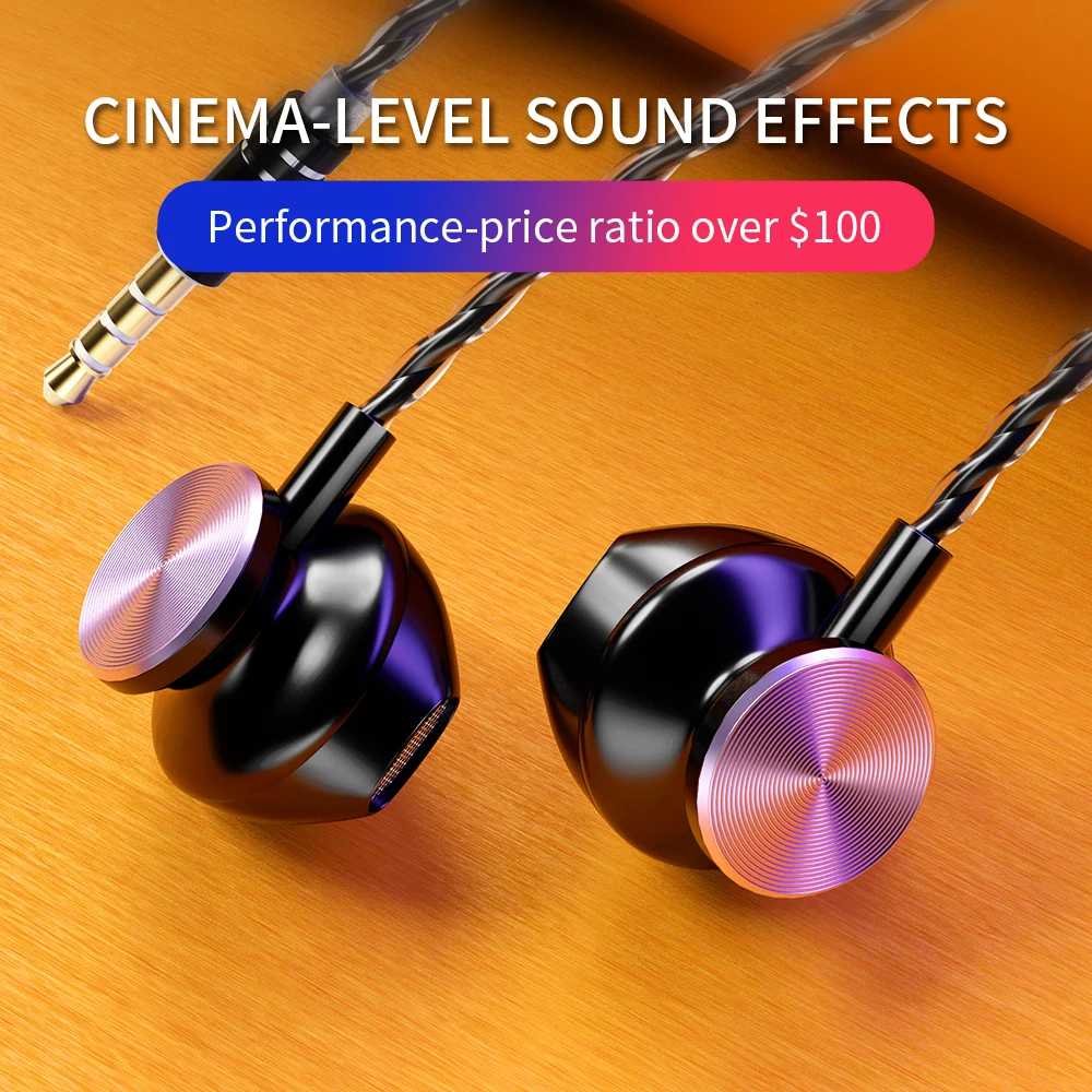 

New 3.5mm In-Ear Colorful Earphone 3D Stereo Sound With Microphone Earphones Noise Canceling Headphones Compatible For Android