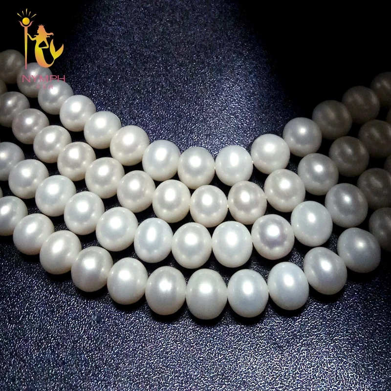 

NYMPH Pearl Beads For Jewelry Making Fine Natural Freshwater Natural Pearl 7-8mm Beads AAA Making DIY Accessories BJY006