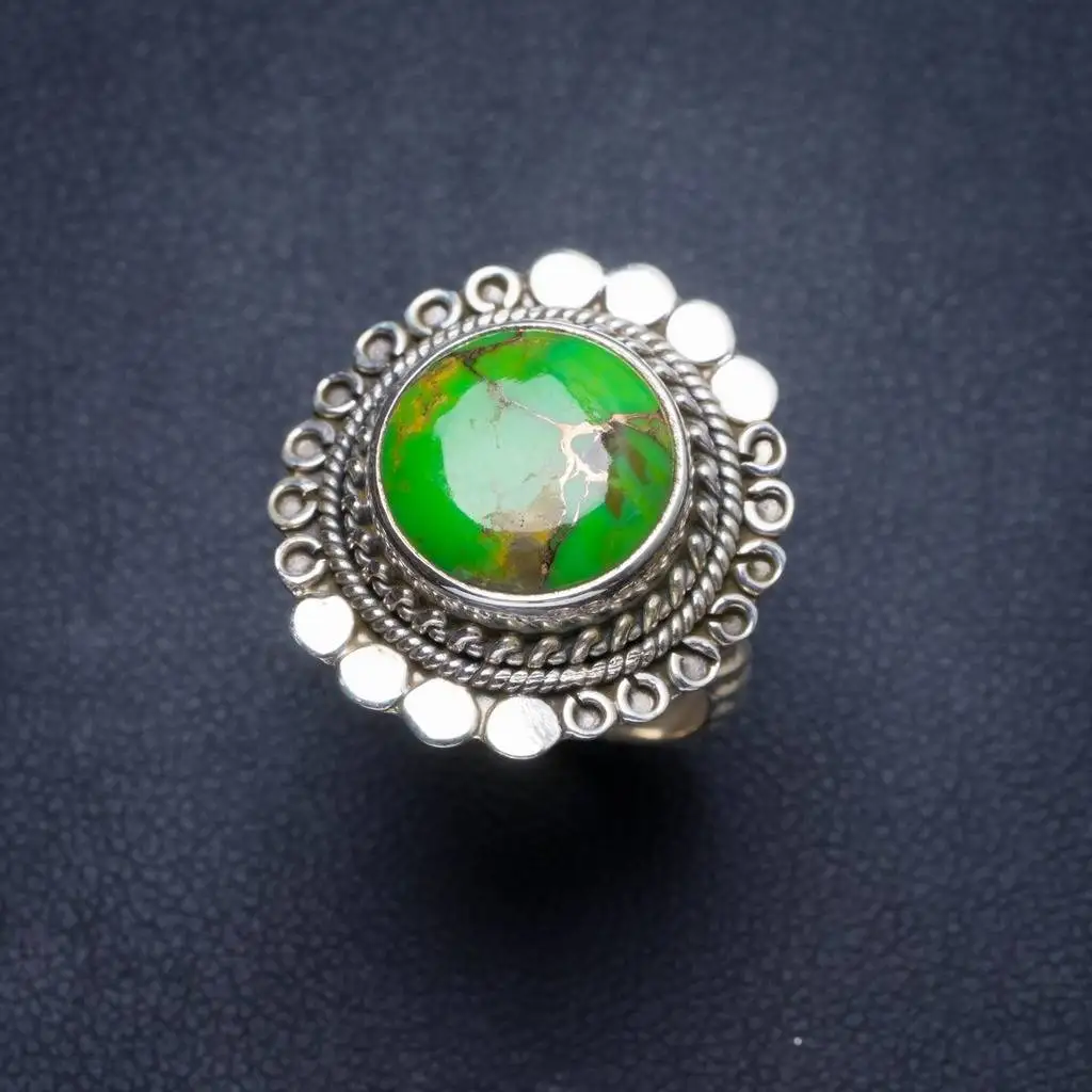 

Natural Turquoise Handmade Unique 925 Sterling Silver Ring 6.5 Y4014