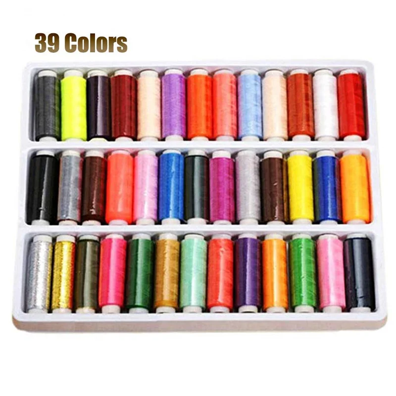 39 Colors Polyester Sewing Thread Supplies Machine Hand 200 Yards Each