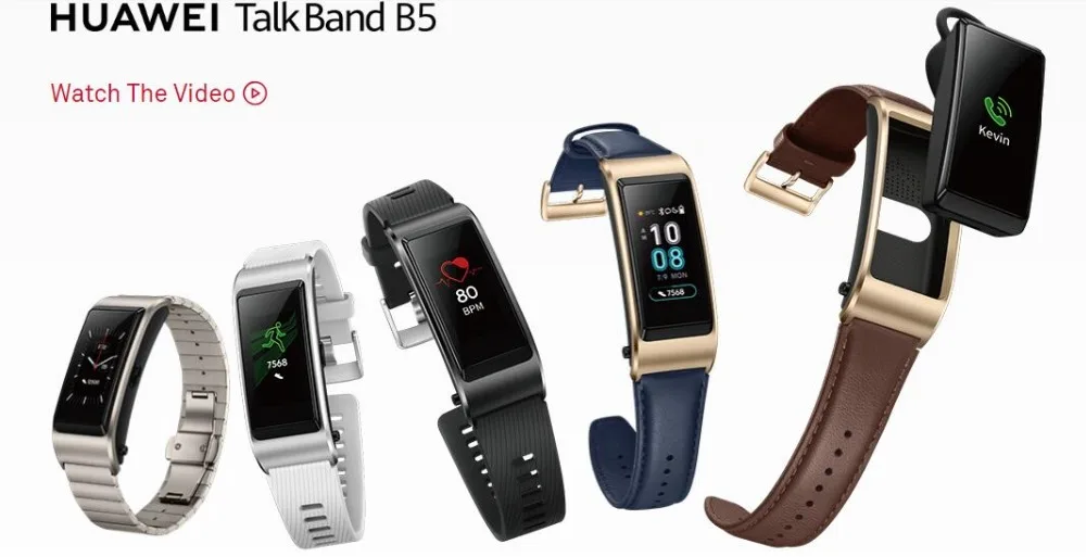 Бизнес HUAWEI TalkBand B5 Спортивный Браслет SmartWatch Bracelace здоровье специалистов персональный тренер AMOLED легкое взаимодействие гарнитура