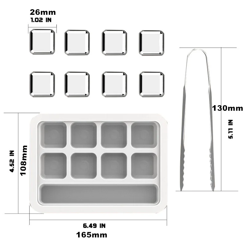 Охлаждающие камни из нержавеющей стали кубики льда многоразовые кубики льда для охлаждения винных напитков виски каменный набор