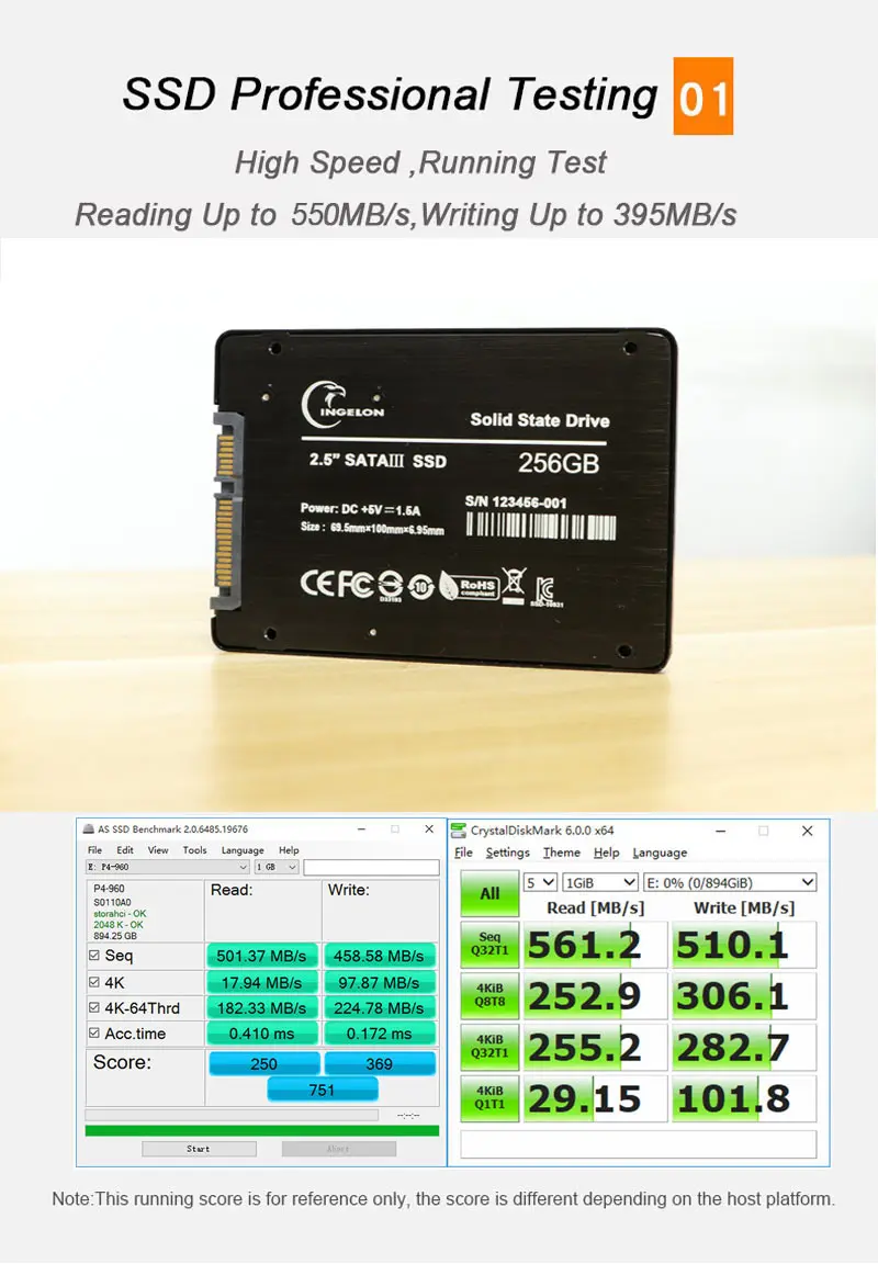 Новый Sata3 SSD 256 ГБ 120 ГБ 240 ГБ 480 ГБ твердотельных дисков 2,5 "SATA III черный Жесткий диск настольного флэш-накопитель для игрового ноутбука