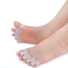 1 пара разделитель для пальцев ног Hallux Valgus-toed для костей стопы Аутентичные бандаж на палец коррекции ортезы корректирующие стельки P0054