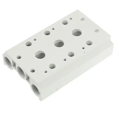 

High quality Pneumatic Control 3 Stations Manifold Ceramic Solenoid Valve Base  Free shipping