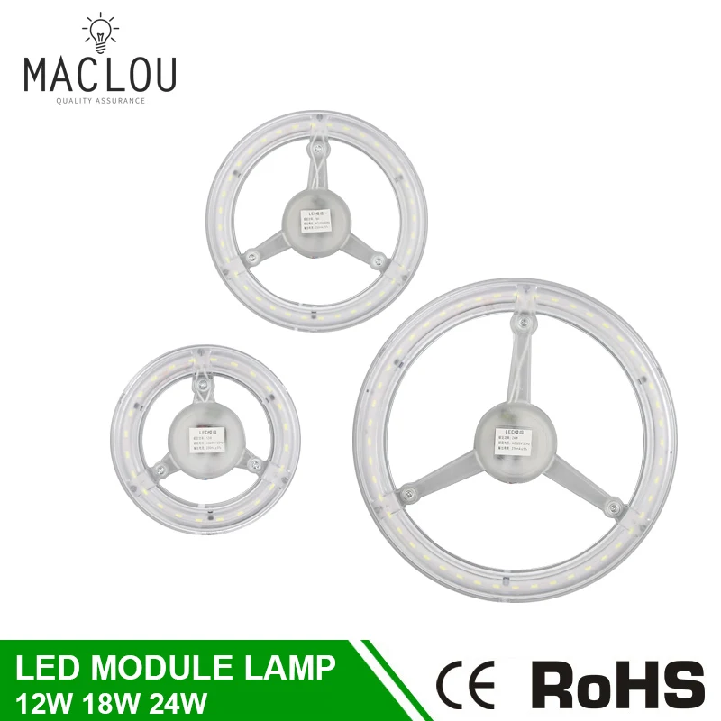 

LED 12W 18W 24W Ceiling Lights 220V SMD5730 Ring Tube Module Bulb Retrofit Magnet PCB Board CFL Emergency Replace LED Lamp Home