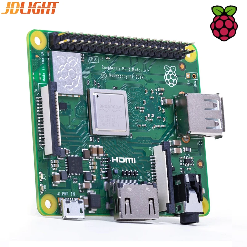 

New Raspberry Pi 3 Model A+ Plus 1.4GHz 4-Core CPU 512MB LPDDR2 Pi 3A+ with dual-band Wireless LAN and Bluetooth 4.2 Heat Sink