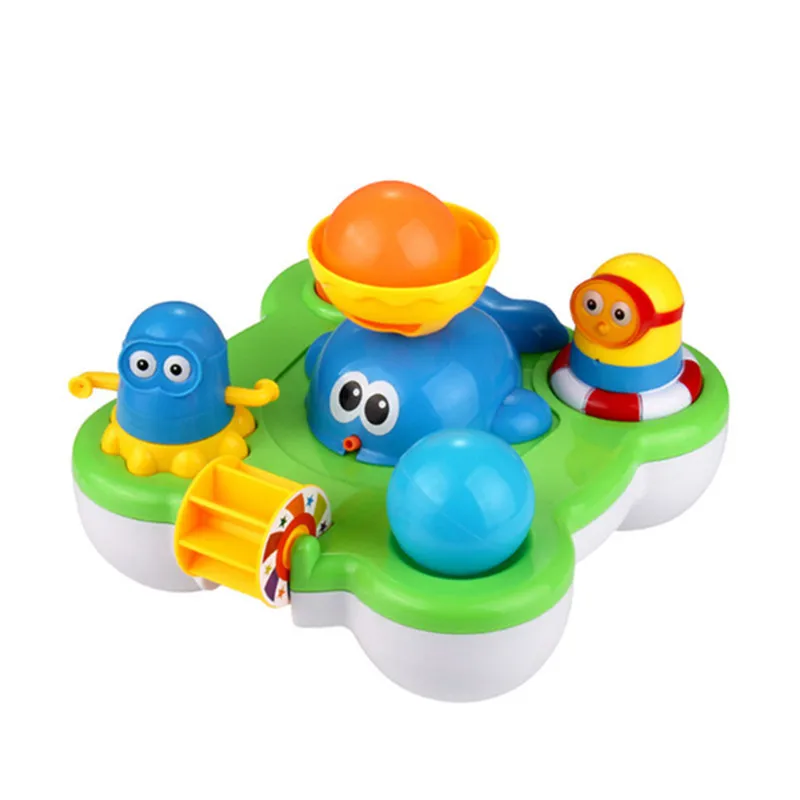 Colorful Whales Paradise Baby Fountain Bath Toy For Children Douche Kids Electric Floating Spraying Water Cartoon Toys Funny