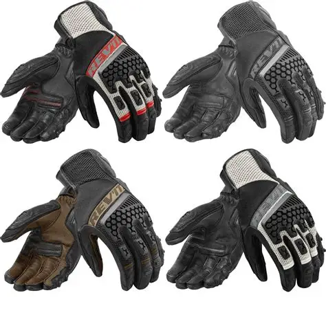 

New listing Revit Sand 3 Trial Street Motorcycle Adventure Touring Motorbike Gloves men leather gloves