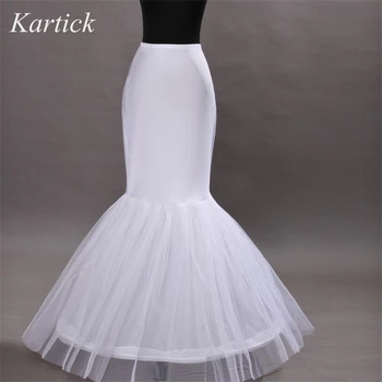 

Brand New Mermaid Petticoats White 1-Hoop Trumpet Crinoline Corset Elastic Waist Bridal Underskirt Hot Sale Bridal Accessories