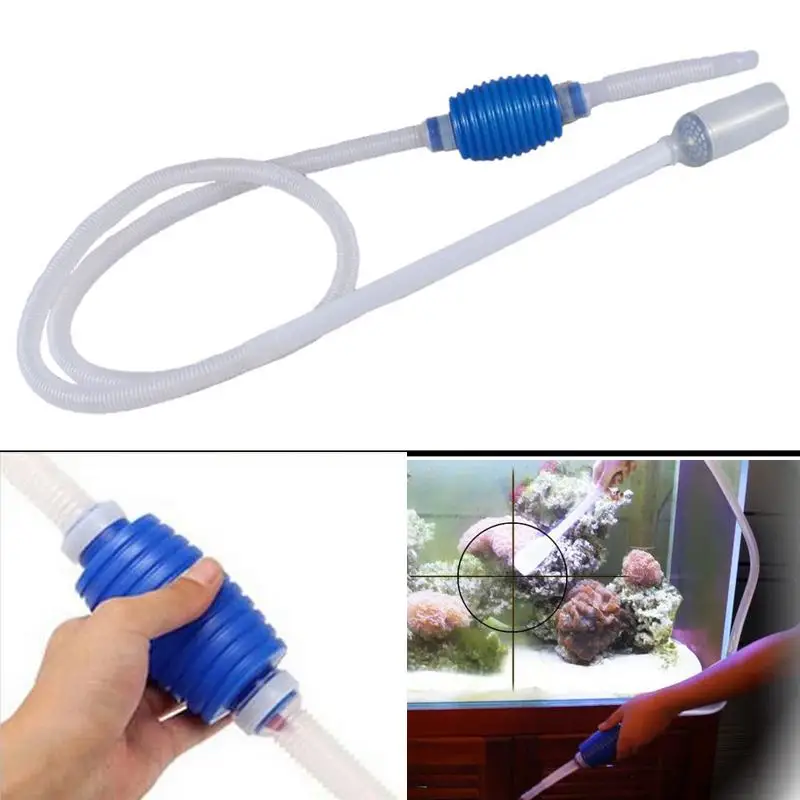 1PCS 1.7M Home Fish Tank Aquarium Vacuum Gravel Cleaner