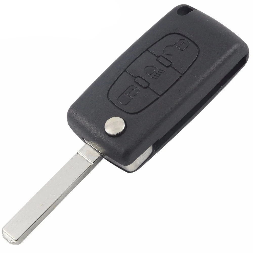 

Remote 3 Button Flip Key Blank Shell For Citroen C2 C3 C4 C5 C6 C8 For Peugeot 107 207 307 308 407 507 607 CE0536 Lamp Symbol