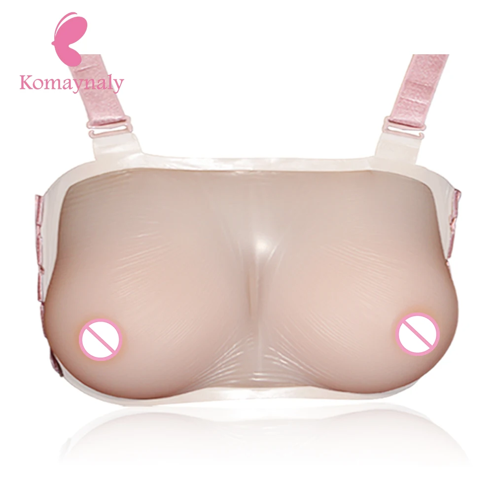 

Komaynaly Fake Silicone Breast Forms Artificial Breast A to F Cup 1 Pair Breast Forms for Transwomen,Transgender,Cross Dressers