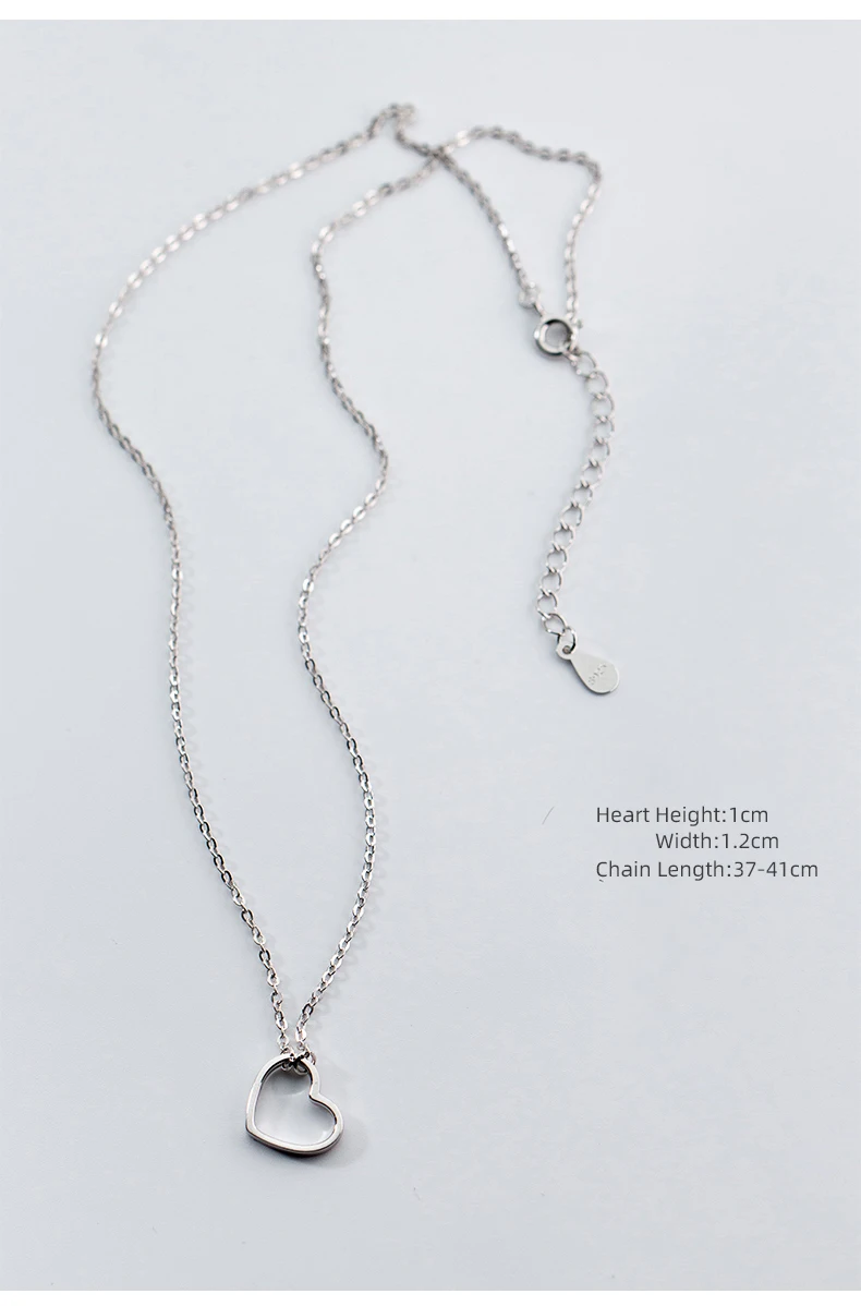 Modian 3 цвета Модные Романтический Простой Подвеска виде сердец ожерелья для Для женщин Серебро 925 пробы браслеты с подвесками Юбилей ювелирные изделия
