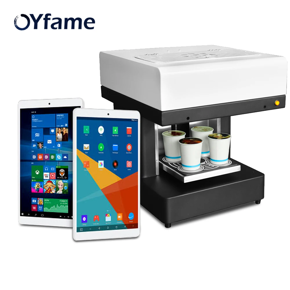 OYfame 4 чашки кофе принтер планшет версия кофе йогурт принтер кофе латти селфи торт печатная машина