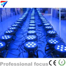 4 шт./партия, высокомощный светодиодный Par свет, 7x12 Вт, RGBW DMX, сценические огни, деловые огни, светодиодные плоские, вечерние