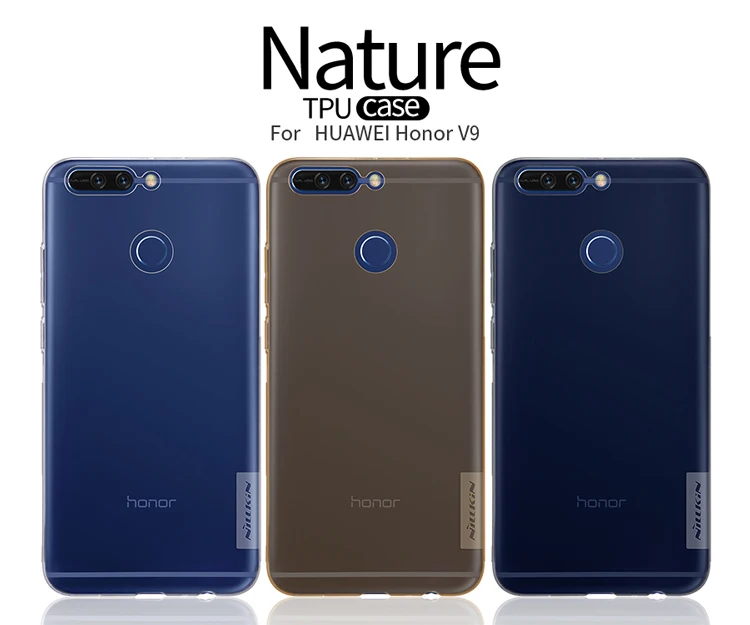 Honor V9 Case Nillkin Super Thin Transparent Clear Crystal TPU Soft phone Cases For Huawei case |