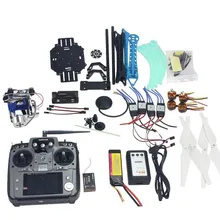 Полный комплект для 4-осевого летательного аппарата дрона-квадрокоптера с дистанционным ось летательного аппарата 500 мм многомоторный двигатель воздуха Рама 6 м gps APM полета Управление 2 Ось Gimbal F08151-J