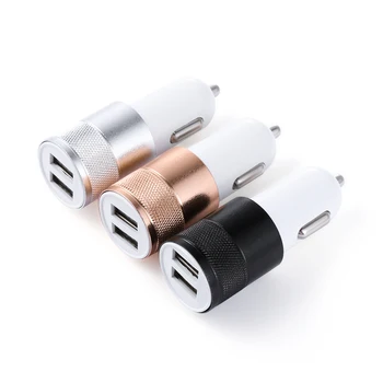 

Universal USB 2 Port Adapter Socket 5V 2.1A 1A Car Styling Dual USB Charger For For iPhone 6 6s GPS
