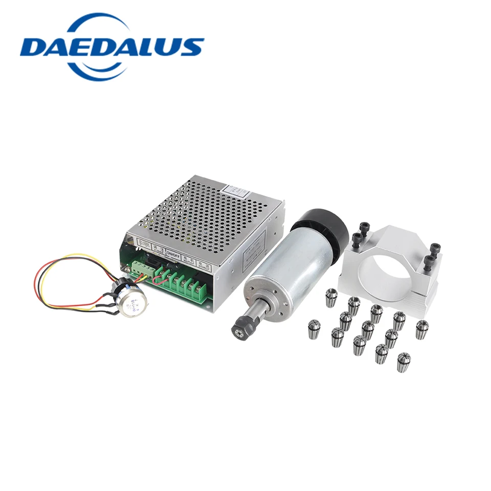 

cnc spindle 300W for cnc milling machine 220Vmach3 Adjustable Power Supply 52mm Spindle Clamp ER11 Collet Chuck