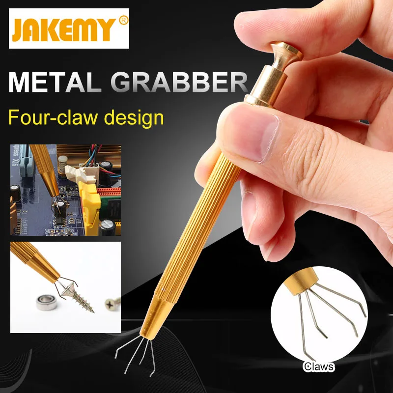 

JAKEMY 1pc Precision Parts Gripper Pick Up Tools Four Claw Hold Tightly For Catcher IC Chip Component Electrician Hand Tools