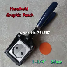 Ручной круглый 32 мм 1-1/" бумажный Графический пробойник высечки для Pro Button Maker