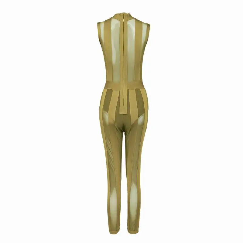 New-Arrivals-Women-s-Sexy-Hollow-Out-Mesh-Sleeveless-Green-Black-Bandage-Jumpsuit (4)