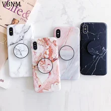 

For iphone X case Marble TPU Case for iphone 8 8Plus Scrub TPU case for iphone 6 6plus 7 7plus Protective shell and Phone Holder
