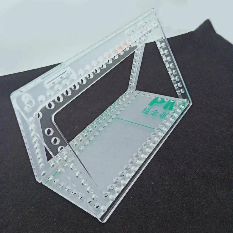 

2sets 3 in 1 Material Transparent Square Acrylic Double Sides Paper Cover for Knitting Handbag Wool Bag Weave Accessories
