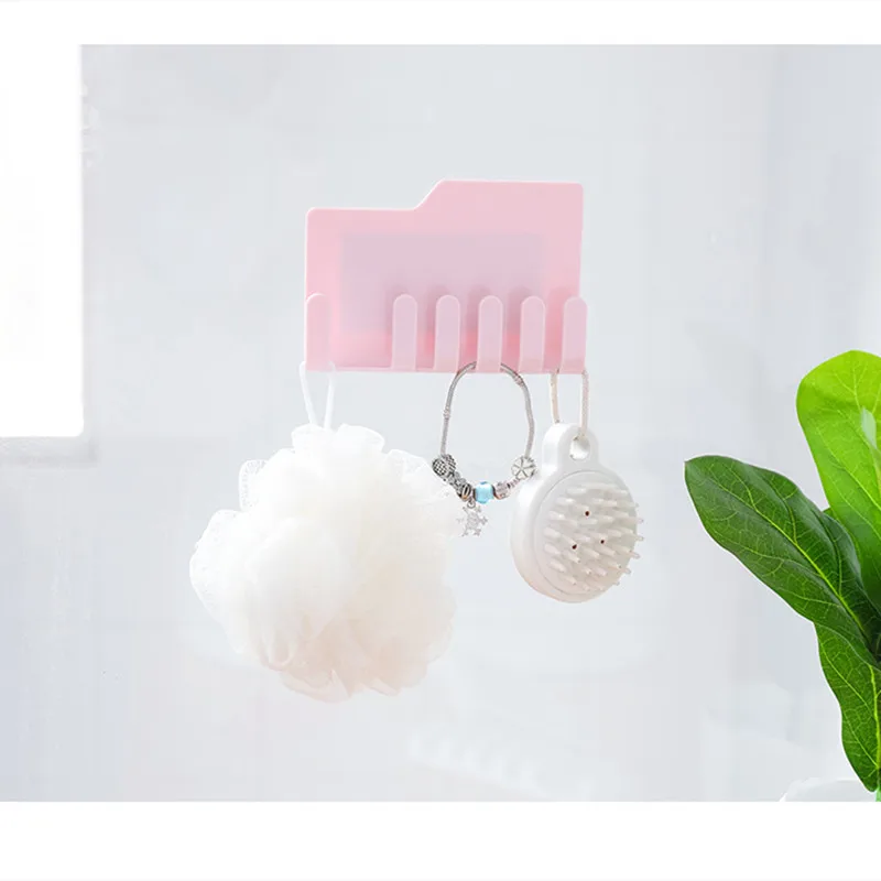 Toothbrush Holder Wall Mounted Stick Rack Toothpaste Hanging Shaving Razor Rack Multifunction Brush Holder (14)_