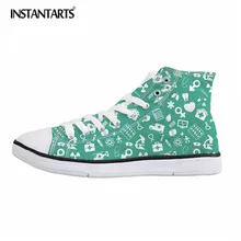 INSTANTARTS мультфильм медсестра принтом кроссовки стильные дышащая обувь на плоской подошве спортивная обувь для учащихся начальных классов шнуровкой парусиновая обувь