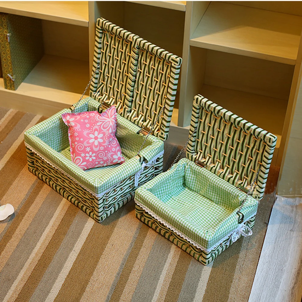 Home Storage & Organization Storage container basket Paper rope Storage Bins Rectangular Basket Organizer Box organizador cesta