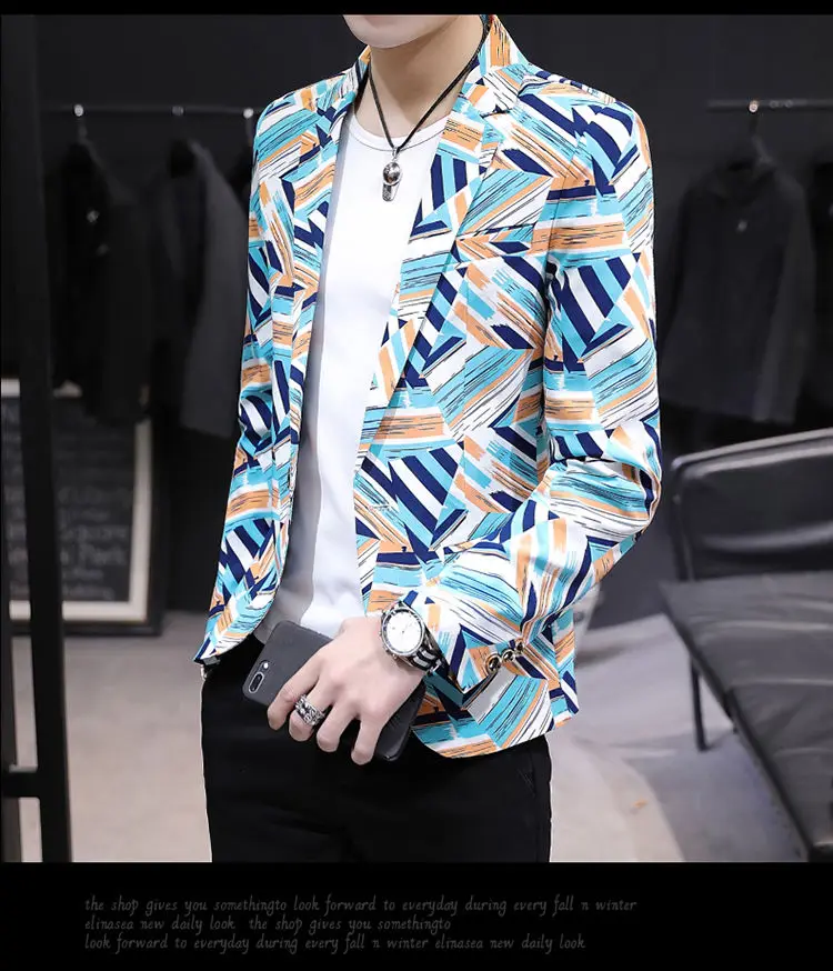 Мужские куртки осень Мужской Блейзер хип-хоп куртка в уличном стиле костюм мужские повседневные мужские блейзеры пальто полосатая пуговица приталенная куртка