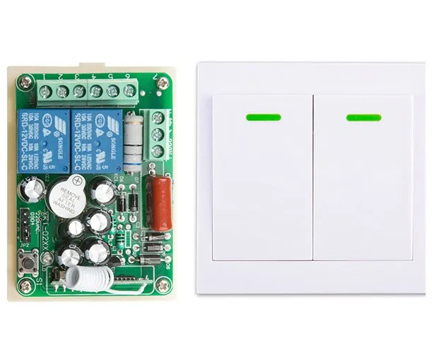 

New AC220V 2CH Wireless Remote Control Switch System Receiver + Wall Panel Remote Transmitter Sticky Remote Smart Home Switch