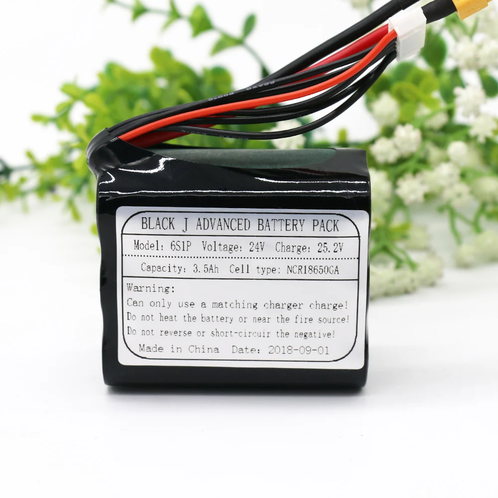 

KLUOSI UAV Rechargeable Li-ion Battery 22.2V/ 25.2V 3.5Ah 6S1P Use Single Cell NCR18650GA Combination Suitable for Various Drone