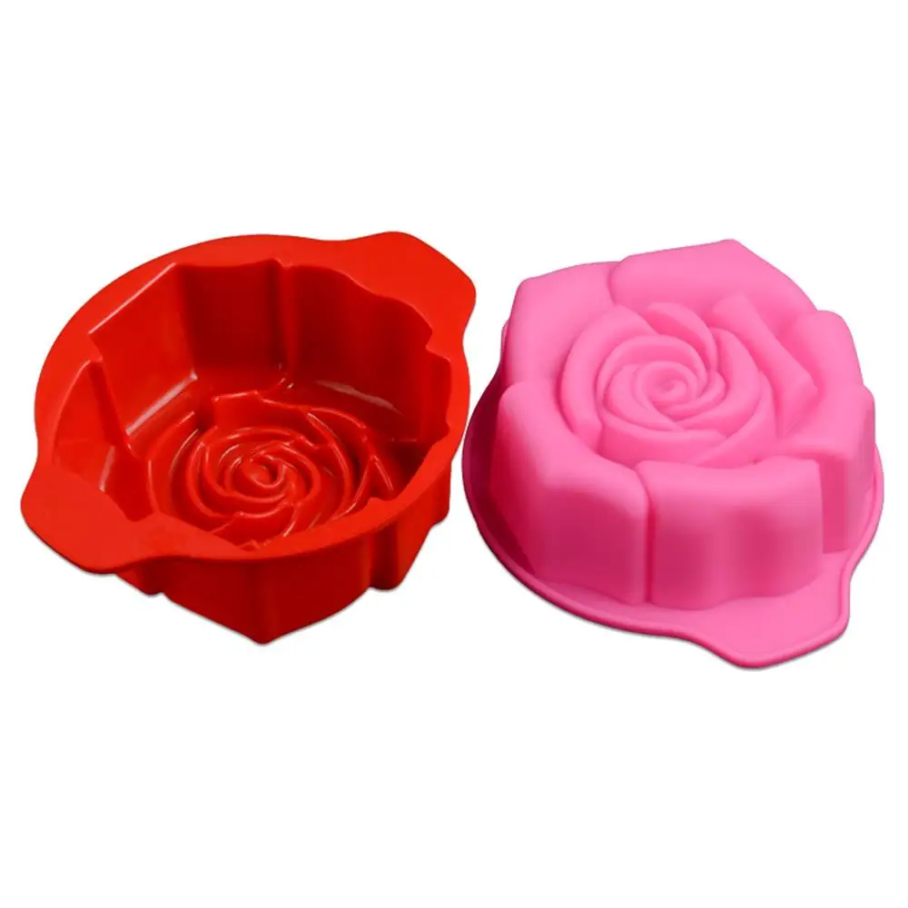 

1 PC Cheap Rose Flower Silicone Cake Mold DIY Cake Pans Kitchen Bakeware Supplies Silicone Baking Dishes Nonstick Mold For Cake