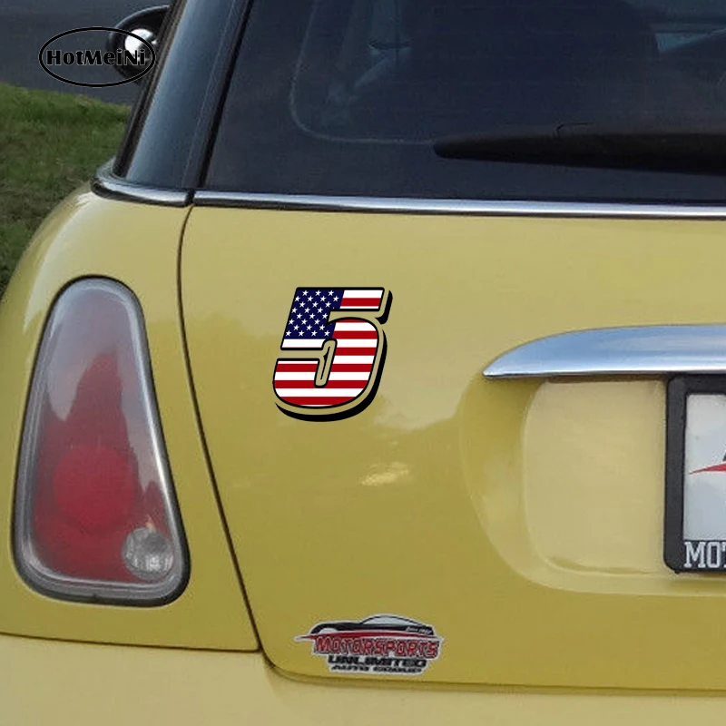 HotMeiNi 13 см x 10 см автомобильный Стайлинг гоночные номера виниловые наклейки с флагом США и США для мотокросса Авто ATV