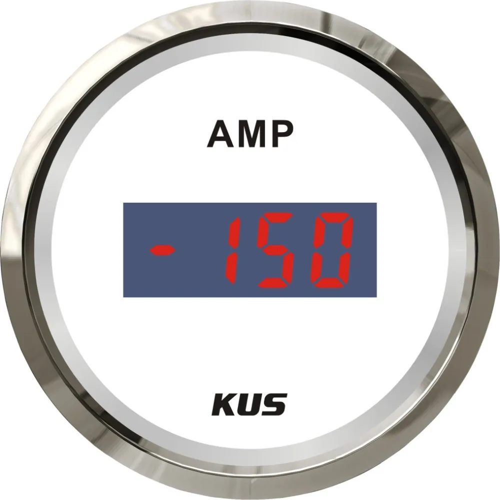 

KUS 2" Waterproof Digital Ammeter 150A With Current Sensor 12V/24V With Red and Yellow available Backlight