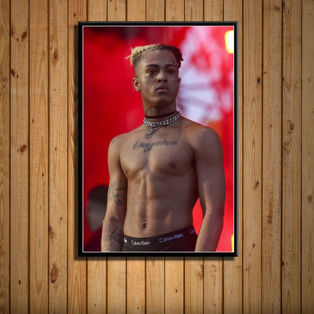 Настенные художественные принты, картины на холсте, украшение дома XXXTentacion, хип-хоп, музыка, звездная живопись, модульный скандинавский плакат для гостиной - Цвет: BO LXR1749-02