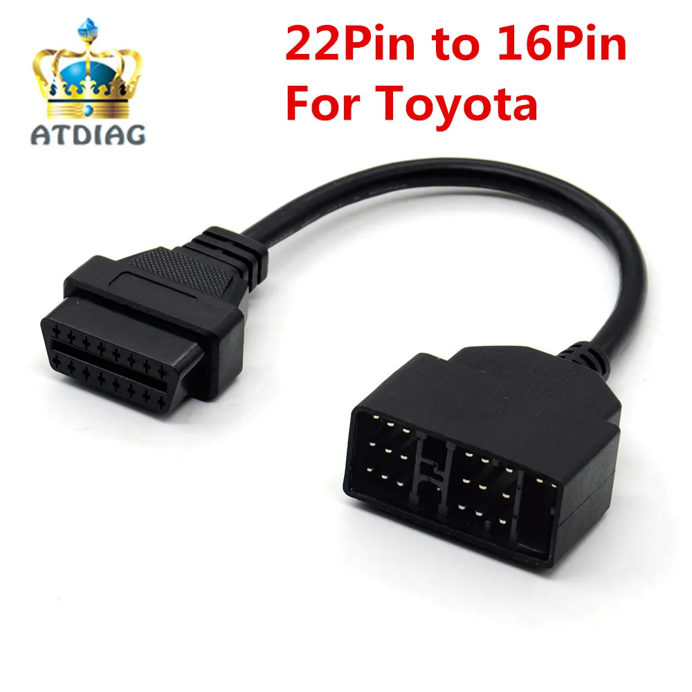 OBD OBD2 диагностический разъем 22 Pin to 16 Pin для T-a* yota 22PIN OBDII Кабельный адаптер передачи для Ta*-yota 22Pin to OBD2 16Pin - Цвет: To-y-ota 22PIN