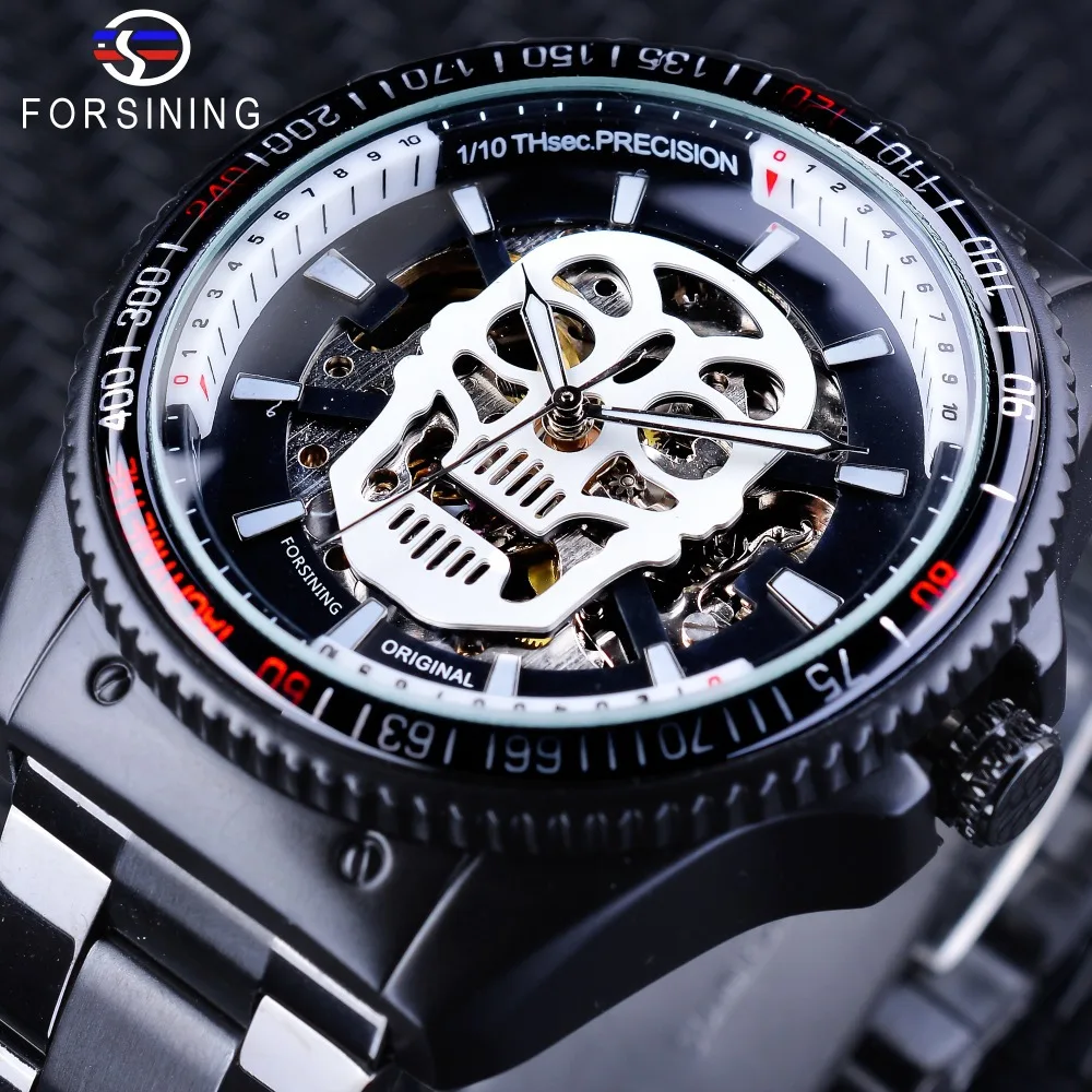 

FORSINING Man Watch Clock Skull Luminous Design Skeleton Watch Men's Automatic Watches Top Brand Luxury Male Relogio Masculino