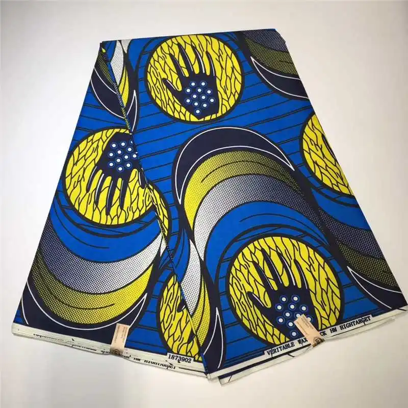 Анкара африканская полиэстер восковая ткань дизайн воск высокое качество 6 ярдов/партия африканская ткань для женщин - Цвет: as picture