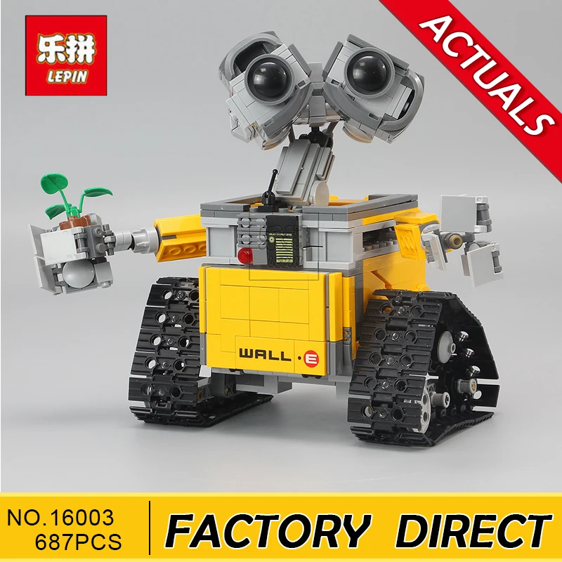 

Lepin 16003 687pcs dea Robot WALL E Building Set Kits Blocks Bringuedos Bricks Cute For Children Gifts With 21303 Model Toys