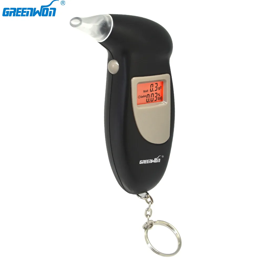 

GREENWON Breathalyzer Keychain Led Breath Alcohol Tester With Portable Digital LCD Backlit Display Breath Alcohol Tester