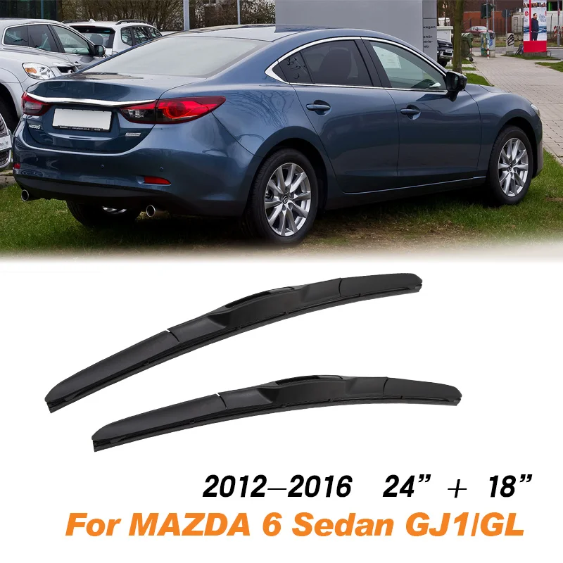 KOSOO Авто Щетка стеклоочистителя для Mazda 6 Wagon/Sedan(GG1 GH1 GJ1/GL) хэтчбек(GG1 GH1) модельный год от 2002 до Fit J крюк рычаг - Цвет: Sedan GJ1GL S-2418