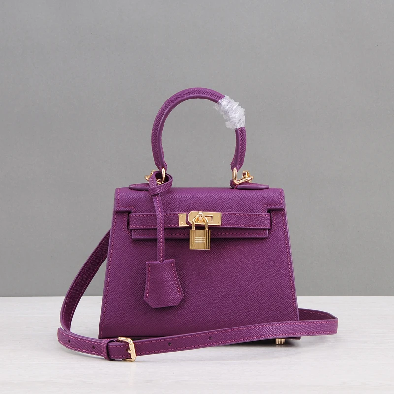 

Women luxury genuine leather gold lock handbag shoulder bag real cow leather top quality Lady messenger crossbody tote bag bolso